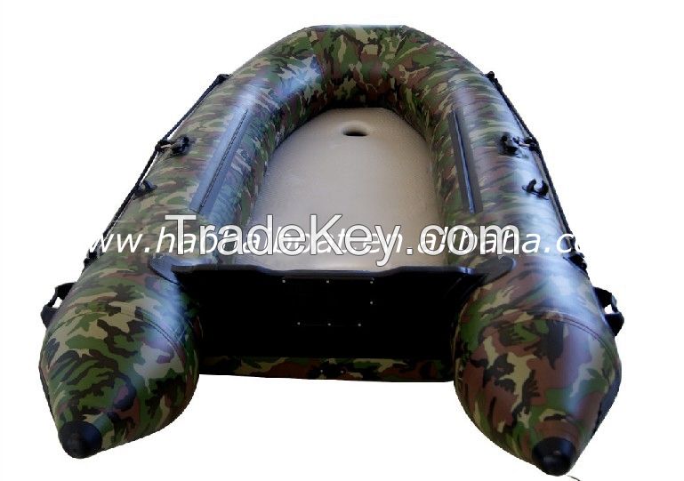 12.5ft 380cm air deck inflatable boat /rubber bottom boat