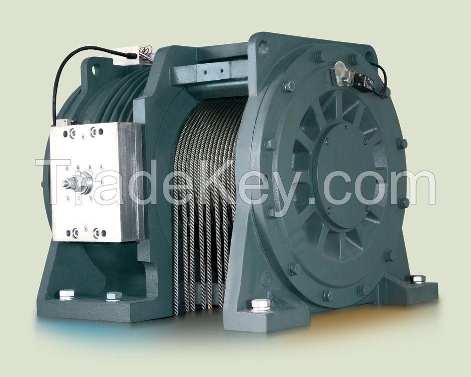 Double Wrap Gearless Traction Machine,Traction Ratio 1:1 , 2:1 WTYF328  