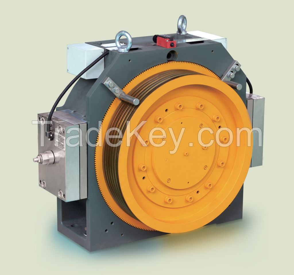  Gearless Traction Machine With Block Brake , High Braking Torque, Low Closing Noise, MINI-4