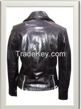 Women's Moto Leather Jacket Style F-12581A