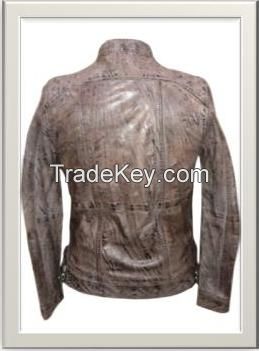 Men's Biker Leather Jacket Style M-122015