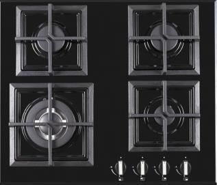 AGCD6042 - 60CM Glass Gas Hob 4 Burners