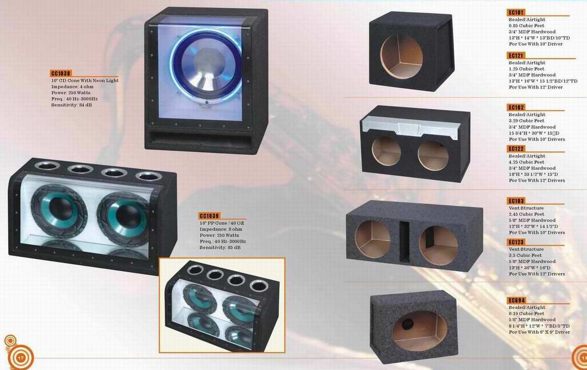 Subwoofer enclosures