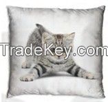 Cushion with cat design