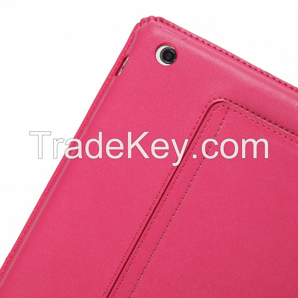 Royal Cat Ipad air Genuine Leather Case (Rose red)