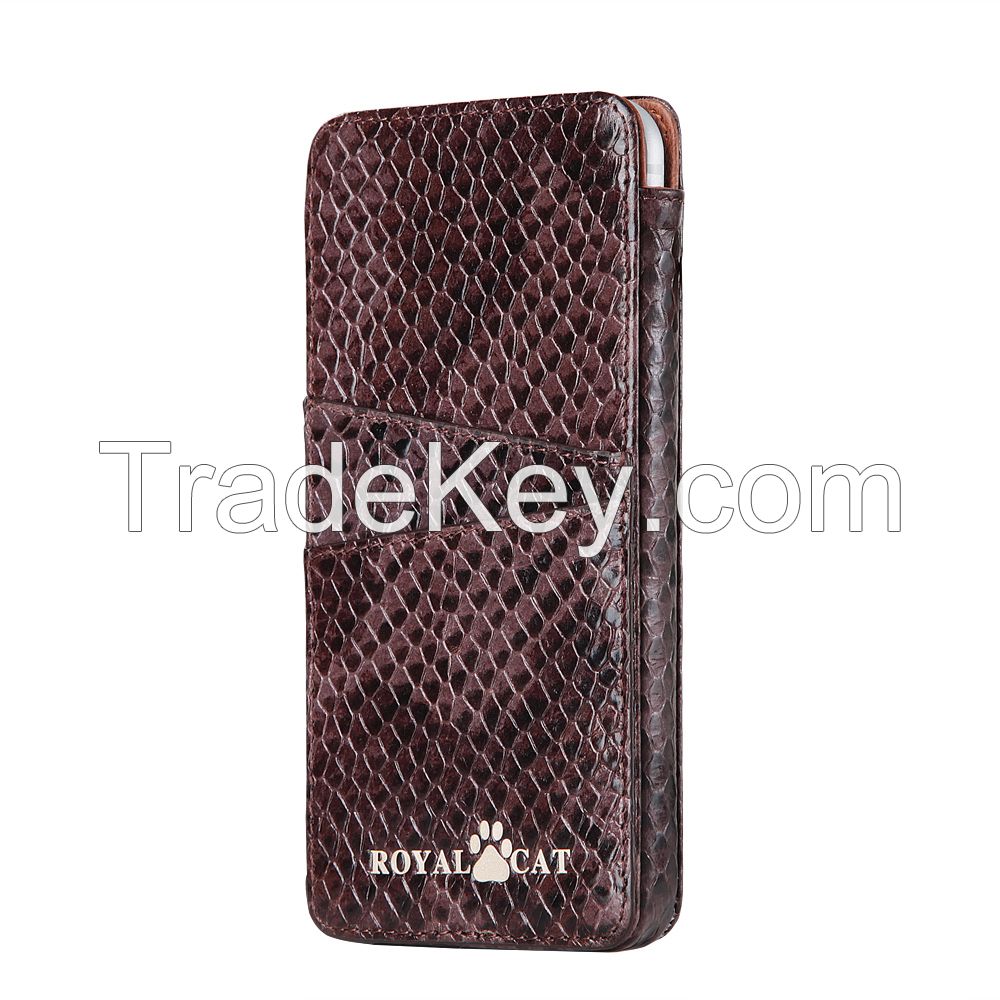 Royal Cat Iphone 6 Genuine Leather Case (Blue, brown, dark brown)