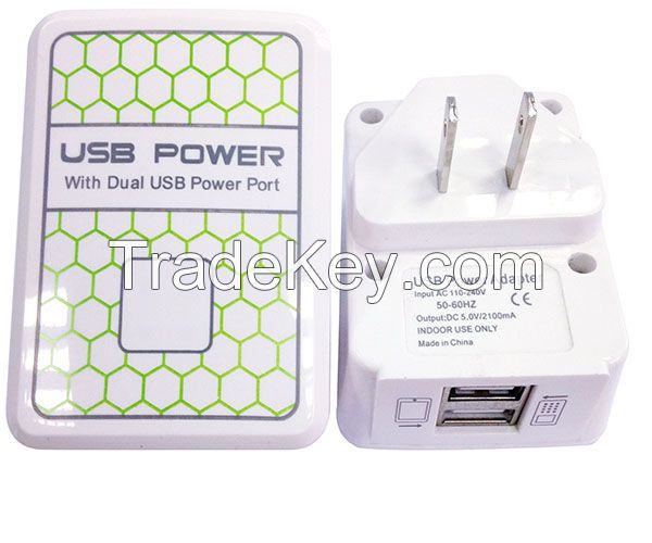 Dual usb Port Travel Charger