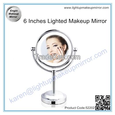 6 Inches Lighted Makeup Mirror