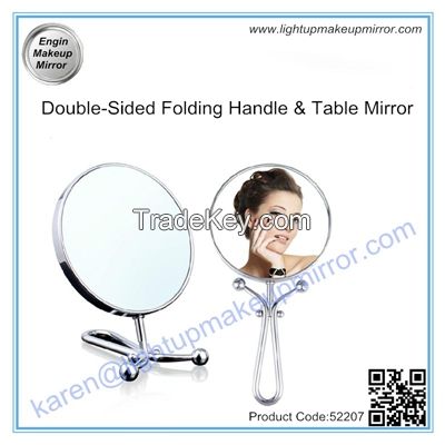 Double-Sided Folding Handle &amp; Table Mirror