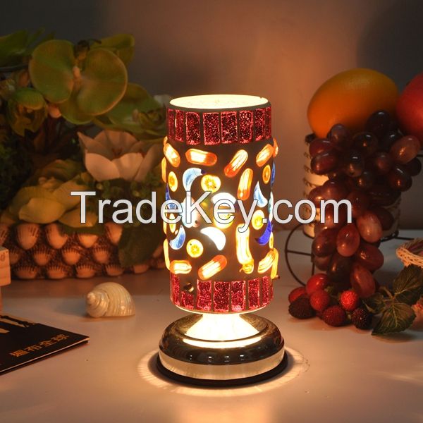 Glass Artworks Mosaic Nigth Table Lamp
