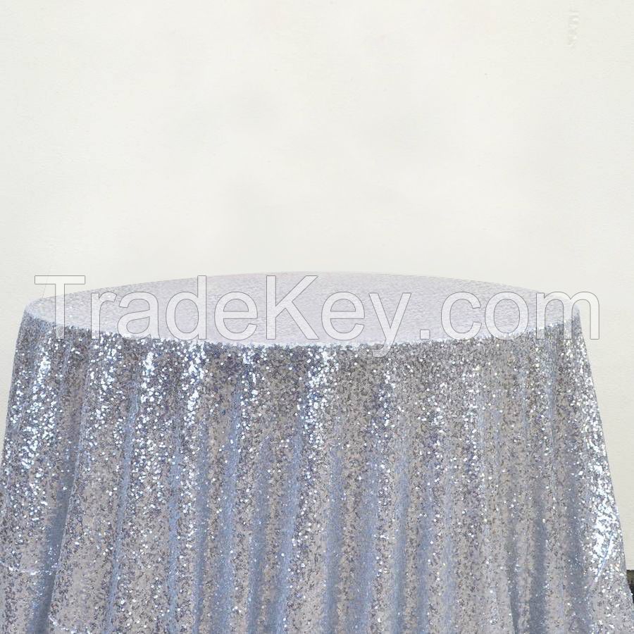 luxury 100% polyester sequin tablecloths