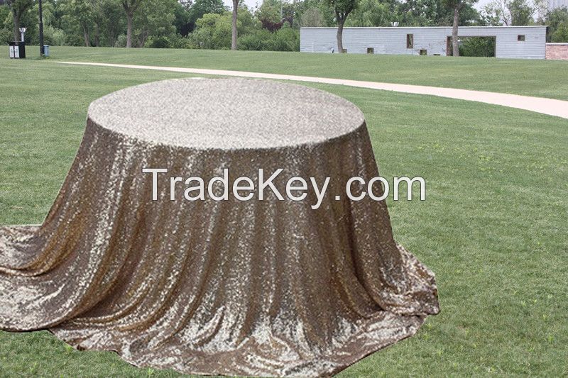 luxury 100% polyester sequin tablecloths