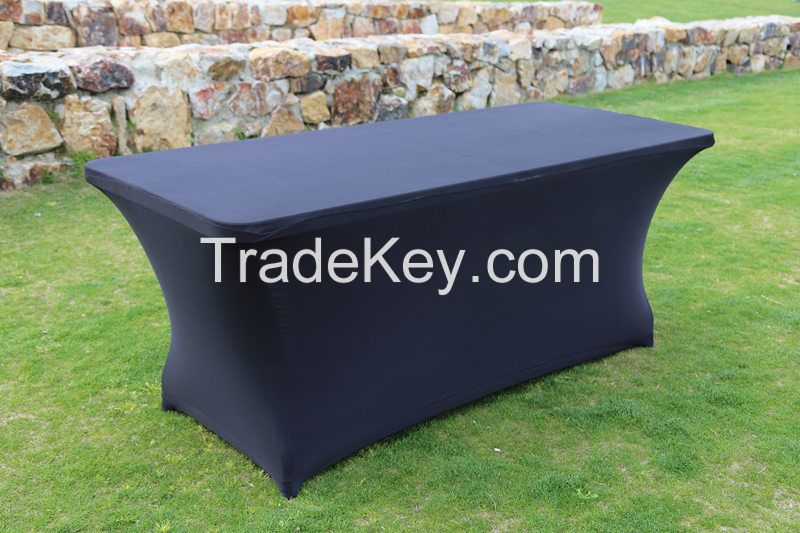 spandex table cloth/lycra stretch table cloth/6ft spandex table cloth