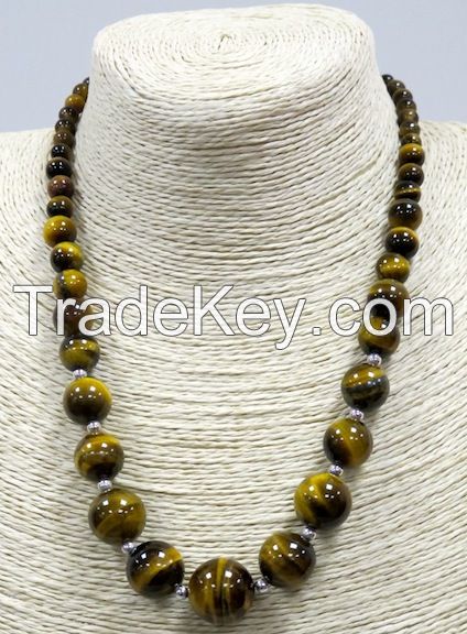 Yellow Tigers Eye Necklace