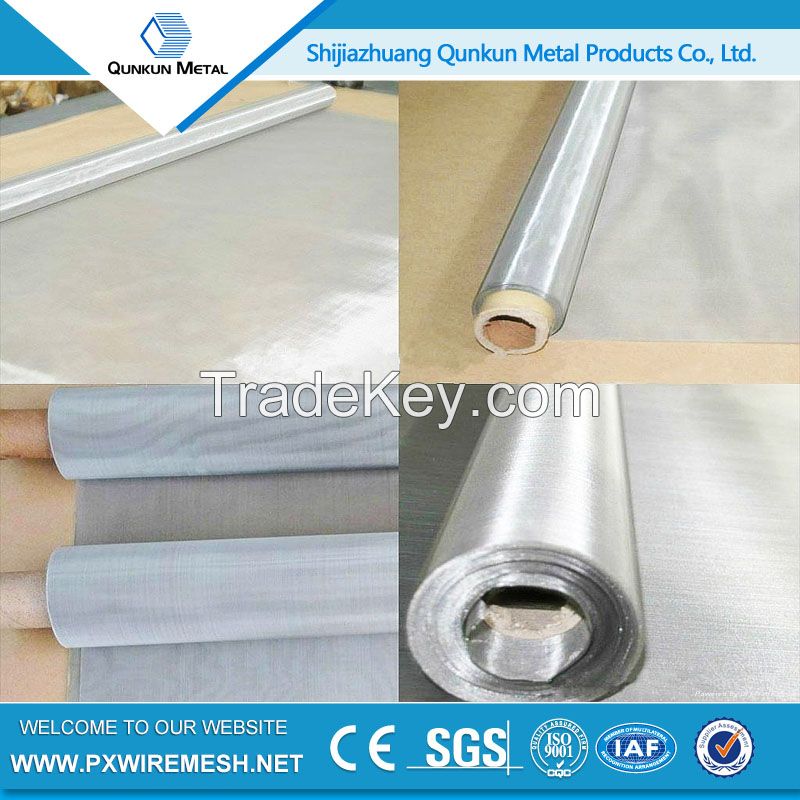 factory direct sale ultra fine stainless steel wire mesh for filtring of hebei