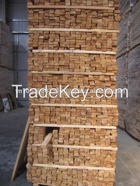 Sawn timber rubber wood