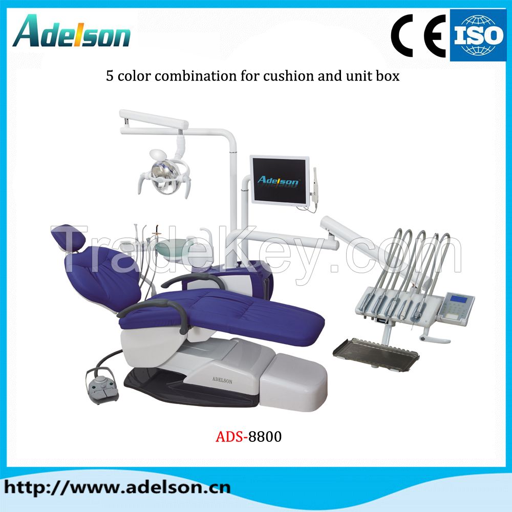 2015 new dental chair with LED sense lamp manufacturer CE and ISO approved ADS-8800