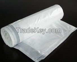 White HDPE drawstring bag with high quality