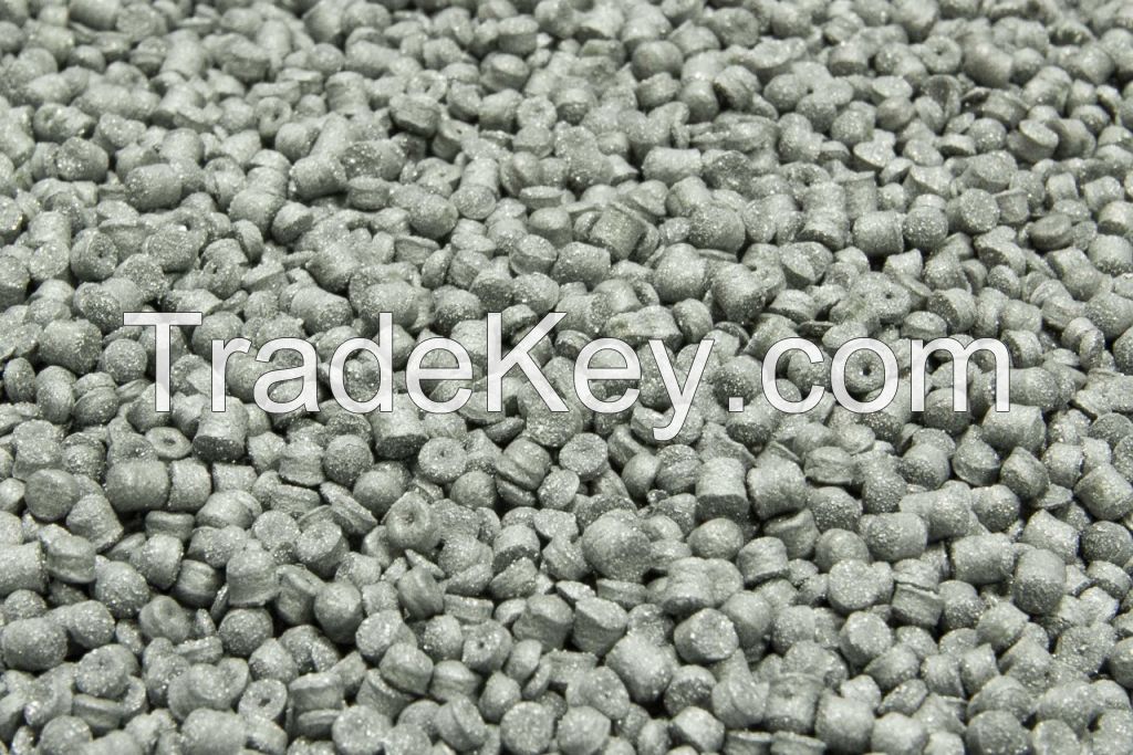 HDPE granulates with Aluminum powder