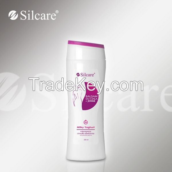 Body lotion with silk