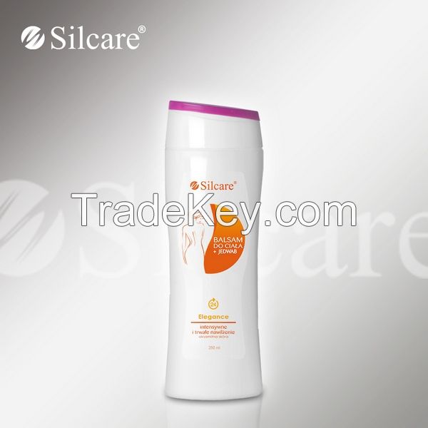 Body lotion with silk