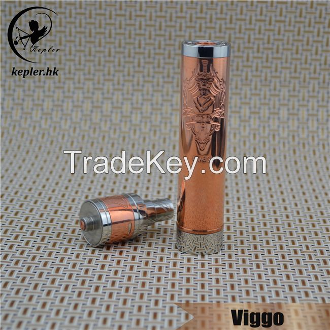 Factory price !!!Kepler 1:1clone copper viggo mod fit for 18650 battery