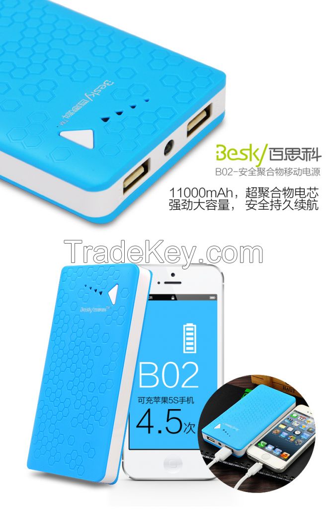 New design li ion polymer battery mobile phone charger power bank 2015
