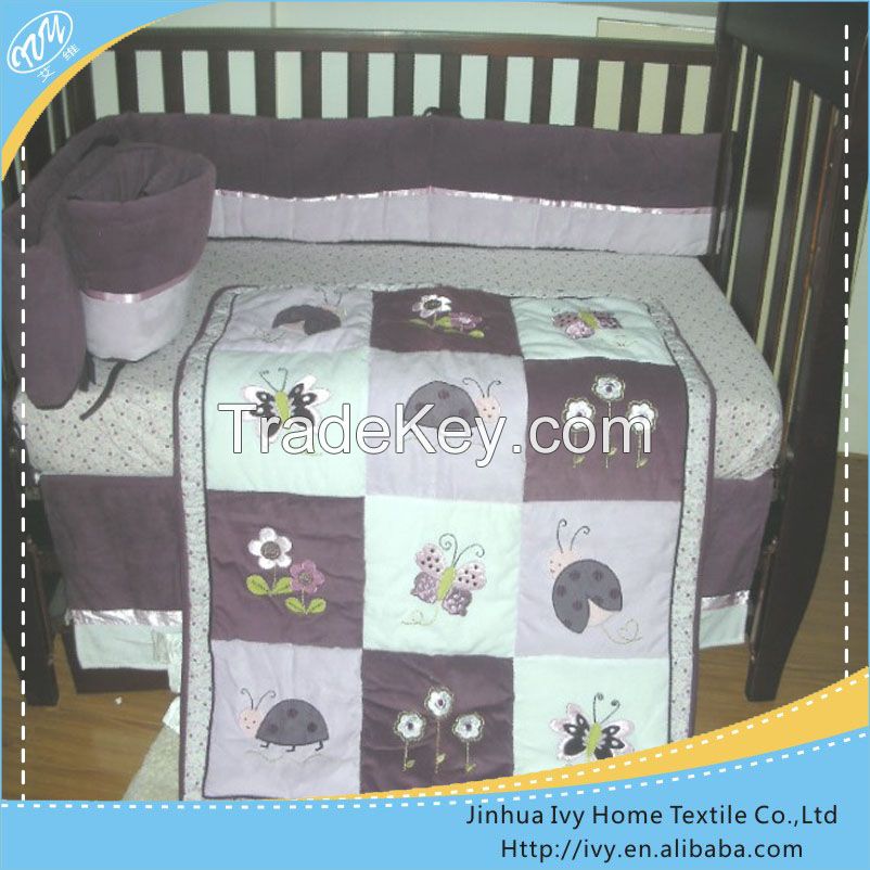 fashion baby bedding set woven wedding comforter set