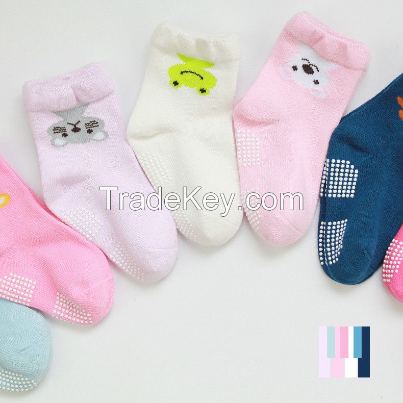 unti-slip animal baby socks baby 100% cotton socks