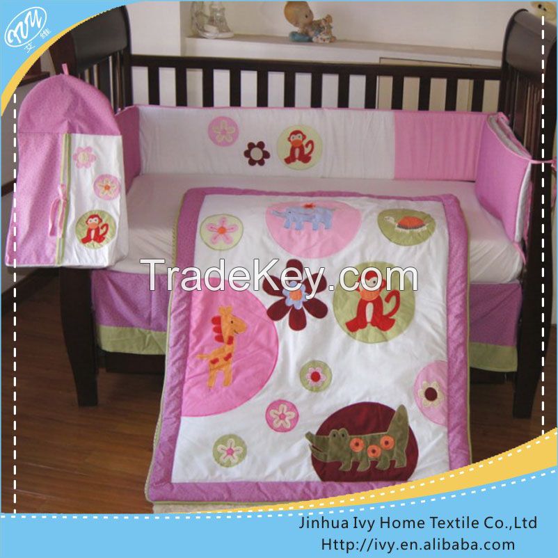 2015 Lion embroidery baby bedding set full bed jacquard hypo allergenic duvet factory