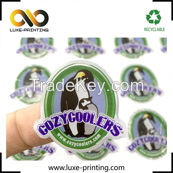 Custom design polyurethane label epoxy resin dome sticker / raised log