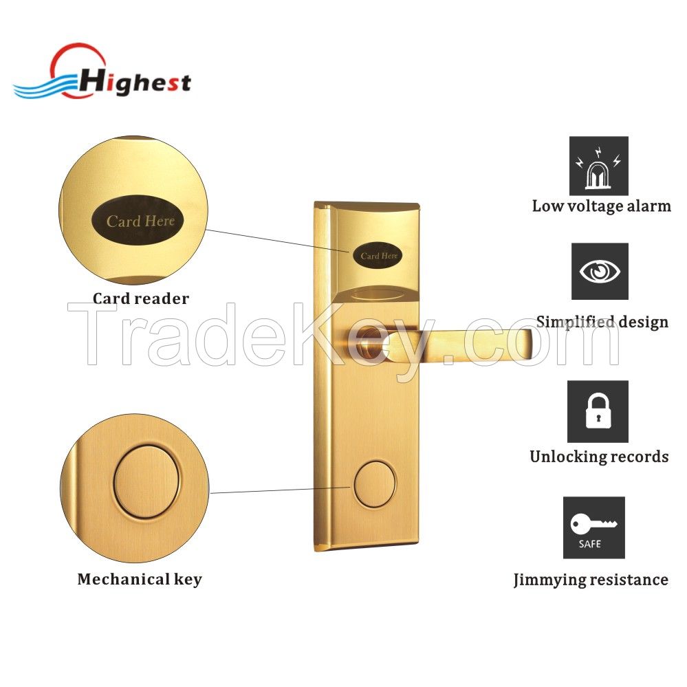 201 StainRF hotel card door locks with management software