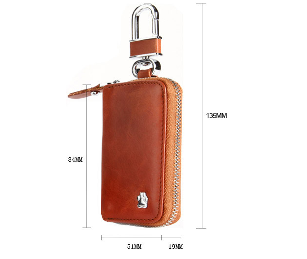 genuine leather bag car key wallet digital storage bag key holder key