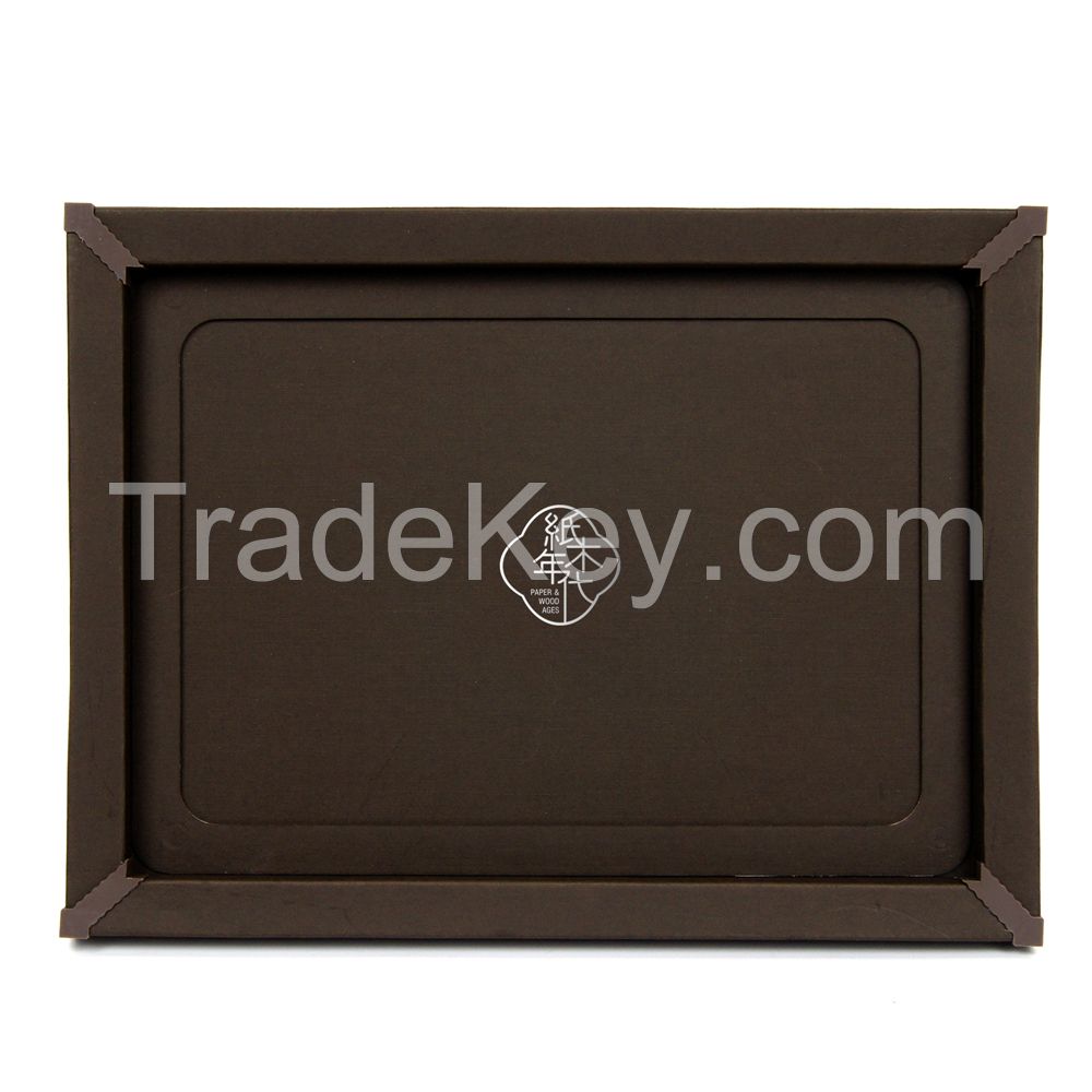 Paper&Wood Ages Dark Brown Cardboard Picture Frame, Picture Mats, Paper Picture/Poster Frame.Cardboard Removable Picture Photo Frame, Paper Photo Frame, Cardboard Photo Frame (Blu-Tack Included)