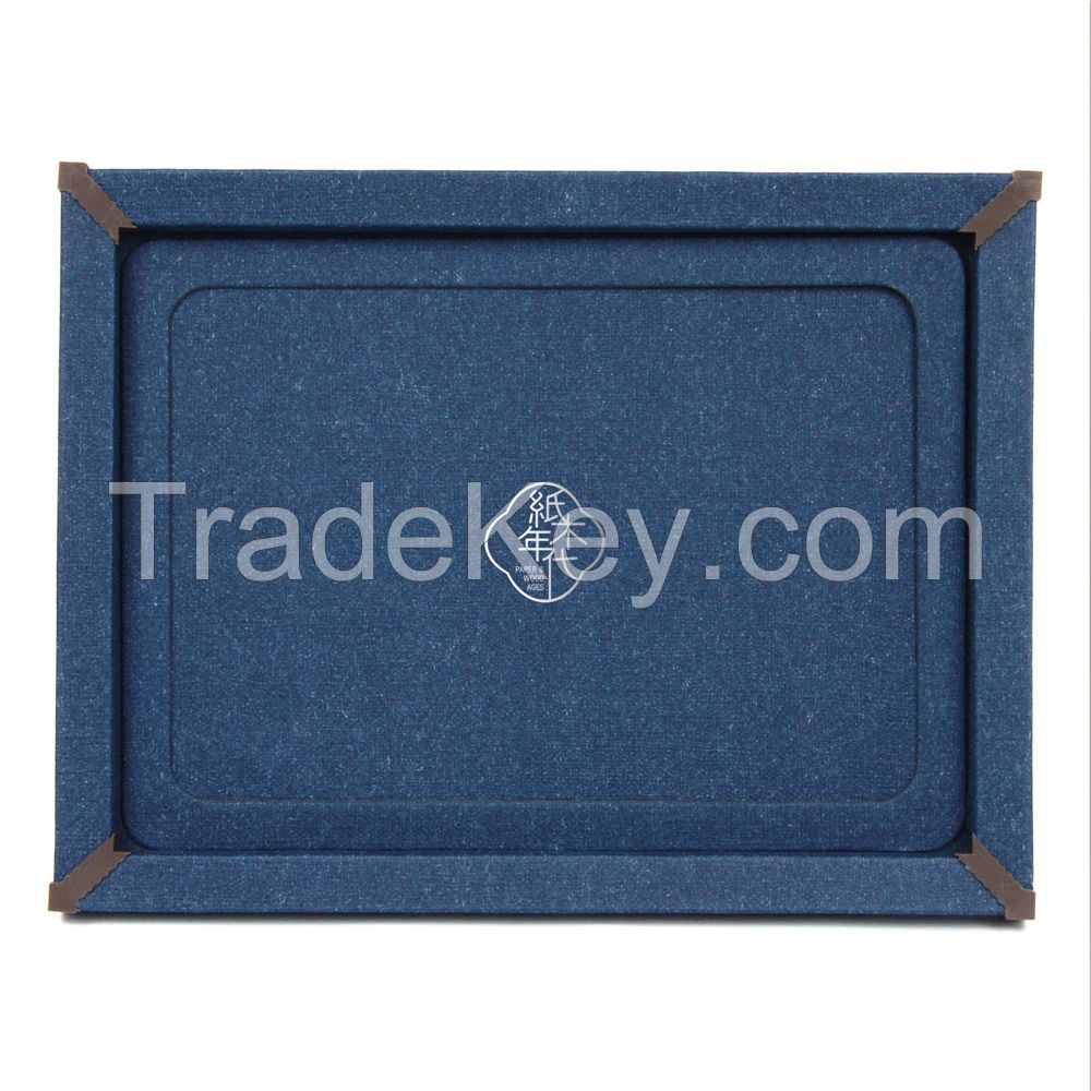 Paper&Wood Ages Blue Cloth Style Cardboard Picture Frame, Picture Mats, Paper Picture/Poster Frame.Cardboard Removable Picture Photo Frame, Paper Photo Frame, Cardboard Photo Frame (Blu-Tack Included)