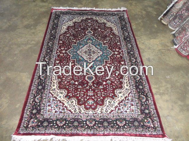 hand knotted viscose Rayon silk carpets