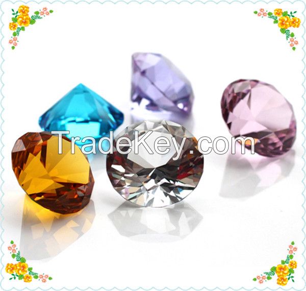 Free Shipping 6cm Hand Made Crystal Diamond For Wedding Table Centerpieces Safest Package with Reasonable Price