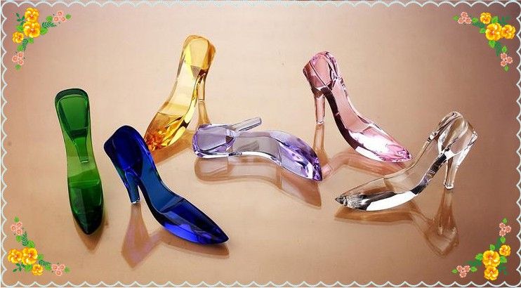 Free Shipping 130mm Beautiful Crystal Shoe For Female Gifts Safest Package with Reasonable Price