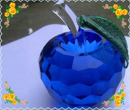 Free Shipping 60mm Fine Crystal Apple For Holiday Decoration Safest Package with Reasonable Price