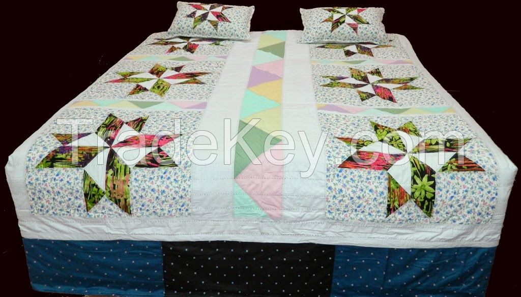 Quilted Bed Throw Design 1