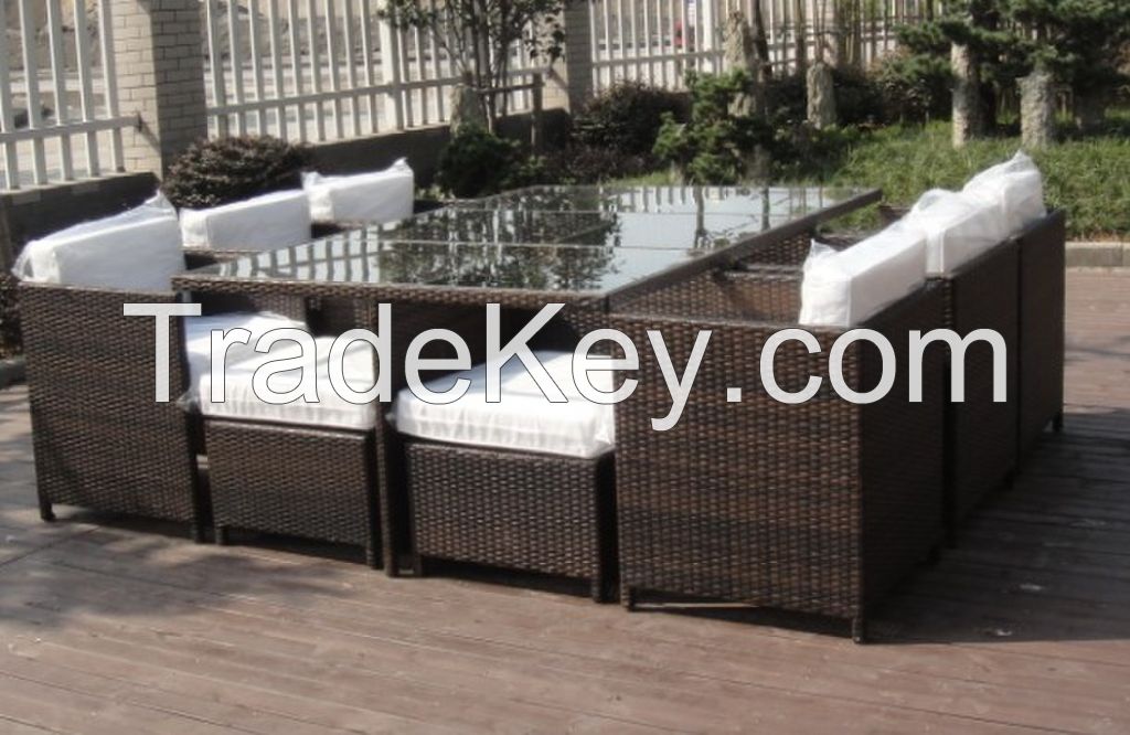 13pcs rattan dining set