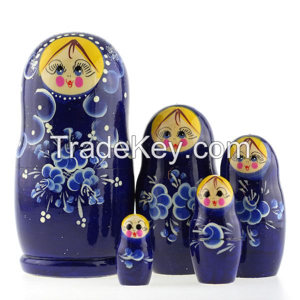 Voznesensk Matryoshka nesting doll, 5 nests, 15 cm, mix