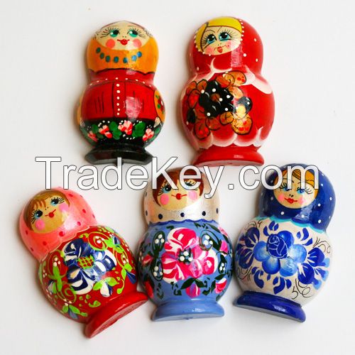 Magnet Matryoshka, nesting doll magnet, mix of wooden magnets