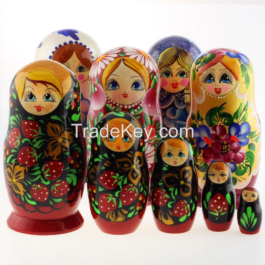 Voznesensk Matryoshka nesting doll, 5 nests, 15 cm, mix