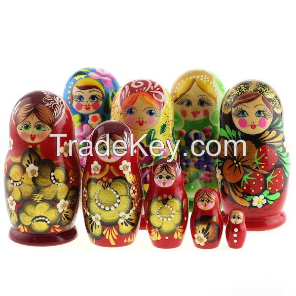 Voznesensk Matryoshka souvenir nesting doll, 5 nests, 10.5 cm, mix