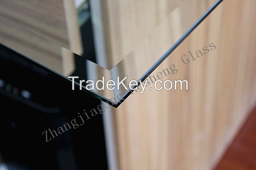 5MM bevel edge clear tempered glass