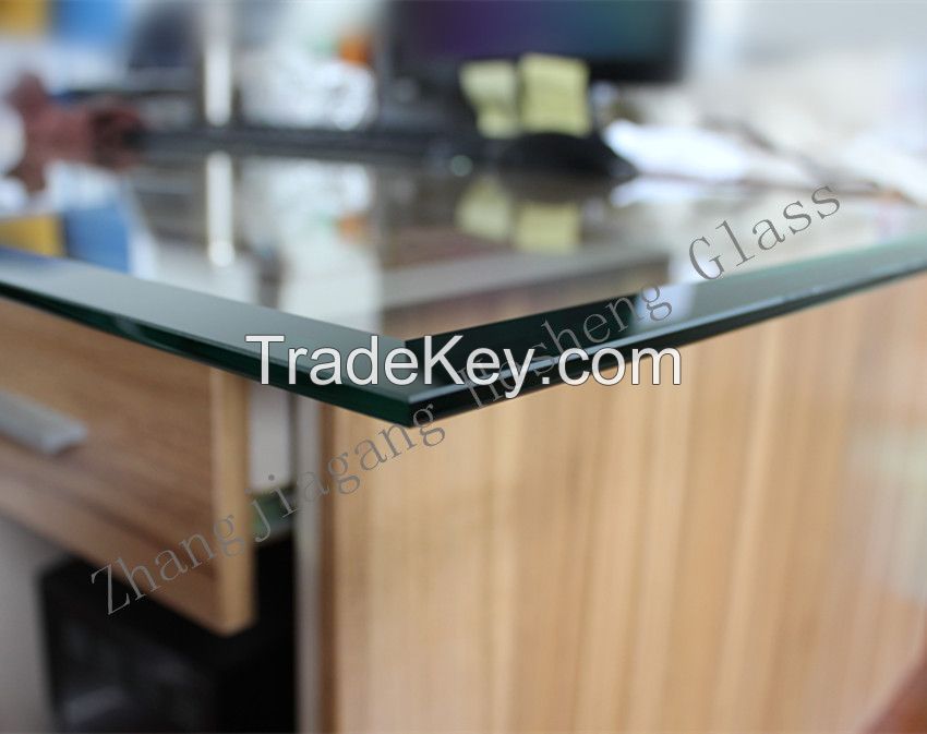 5MM bevel edge clear tempered glass