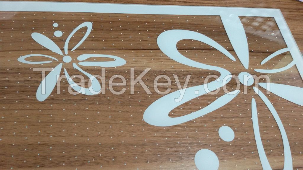 4MM korean printing  tempered glass