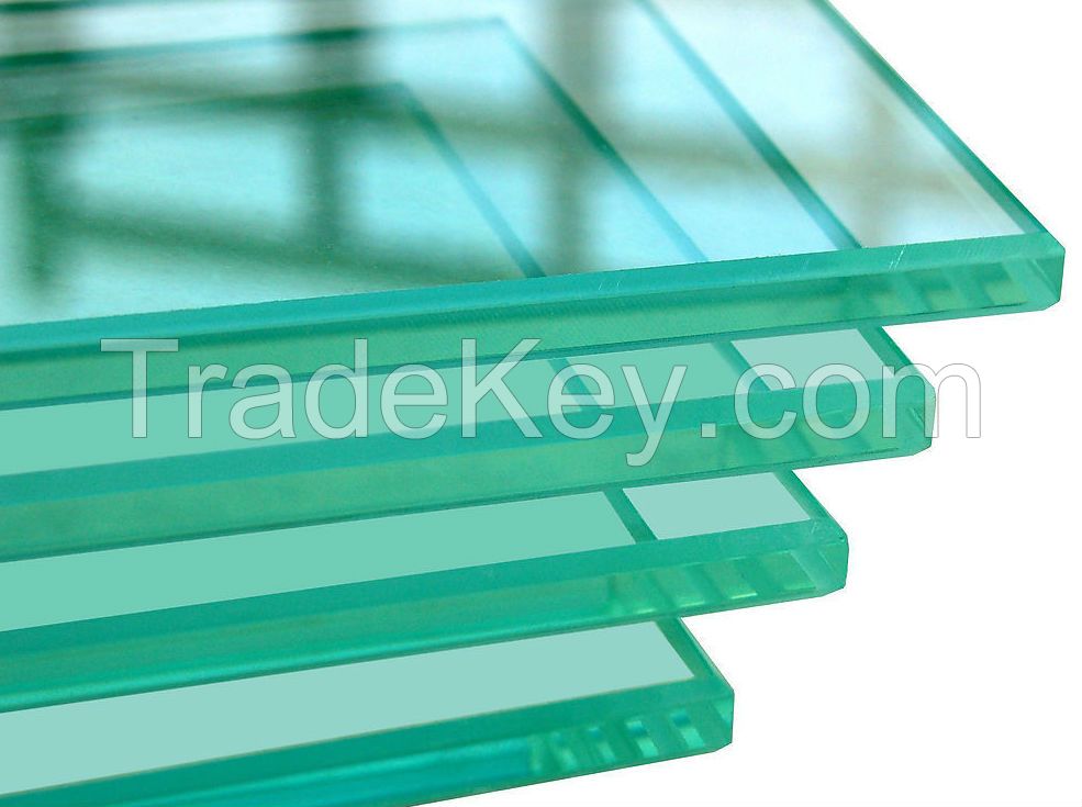 12MM clear tempered wall  glass