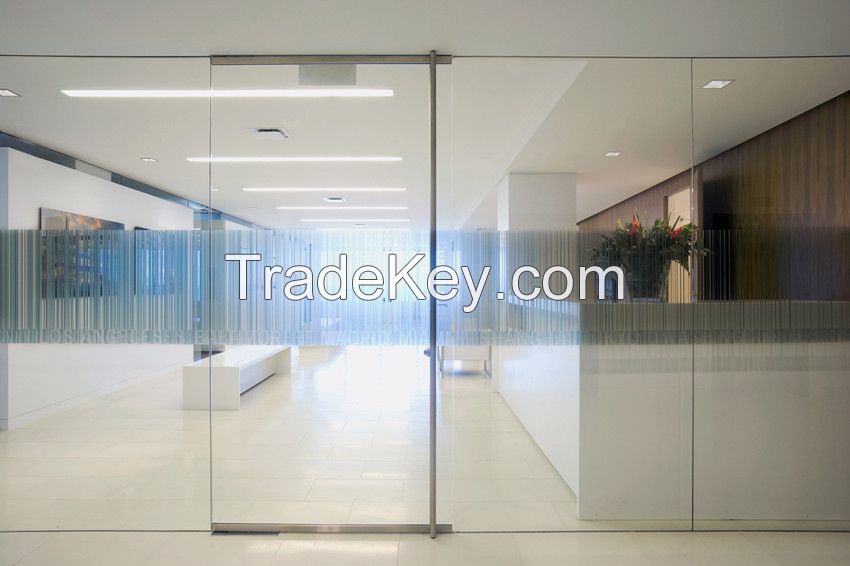 12MM plain tempered glass as glass door and wall